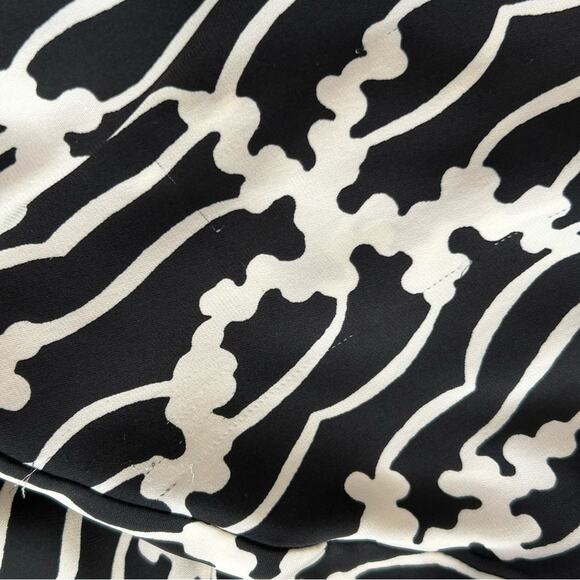 Diane von Furstenberg Soleil Slit-Back Romper Black and White Size 4 - Picture 7 of 16